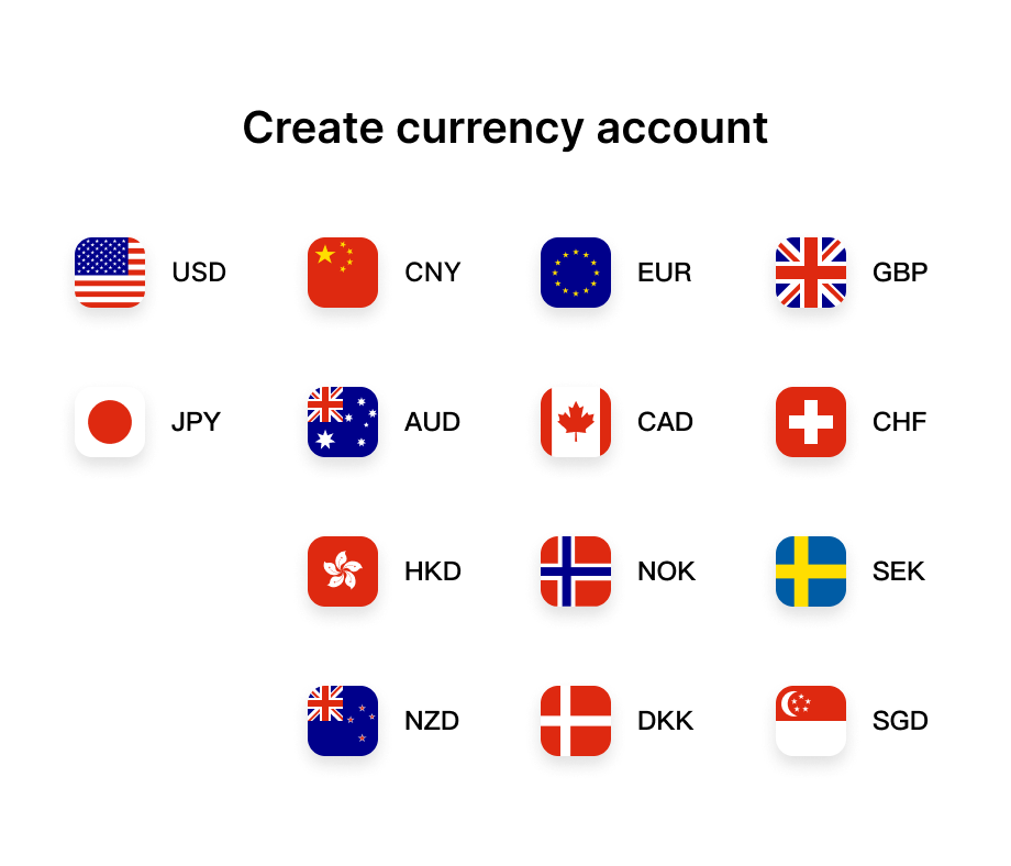 zero-Create currency account